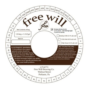 Free Will Bonesaw Barleywine Ale June 2014