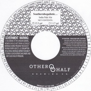 Other Half Brewing Co. Southernhopalistic... July 2014
