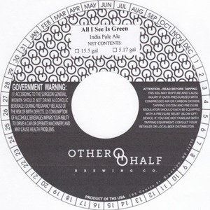 Other Half Brewing Co. All I See Is Green July 2014