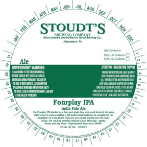 Stoudts Fourplay IPA July 2014