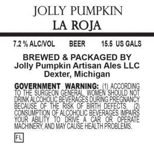 Jolly Pumpkin Artisan Ales La Roja