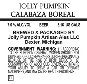 Jolly Pumpkin Artisan Ales Calabaza Boreal July 2014