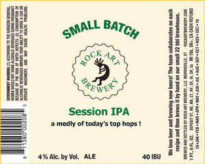 Rock Art Brewery Session IPA July 2014