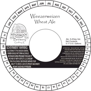Ridgebrook Brewery, LLC Weezerweizen