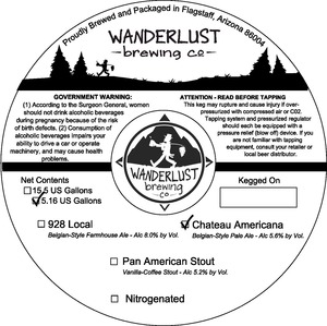 Wanderlust Brewing Company Chateau Americana Belgian-style Pale Ale July 2014