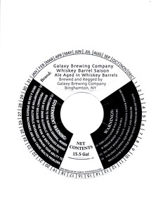 Galaxy Brewing Company Whiskey Barrel Saison July 2014