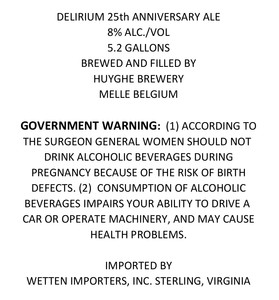 Delirium 25th Anniversary Ale July 2014