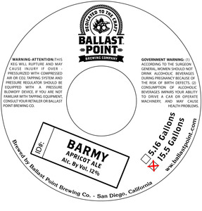 Ballast Point Barmy July 2014