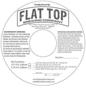 Flat Top Brewing Company Ryedalong July 2014