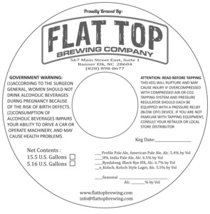 Flat Top Brewing Company Kolsch