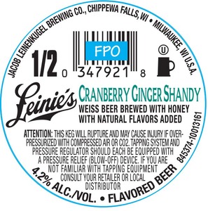 Leinenkugel's Cranberry Ginger Shandy July 2014
