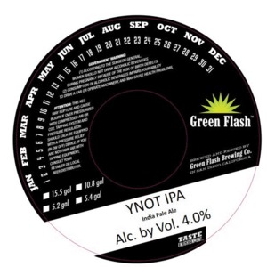 Green Flash Brewing Company Ynot IPA July 2014