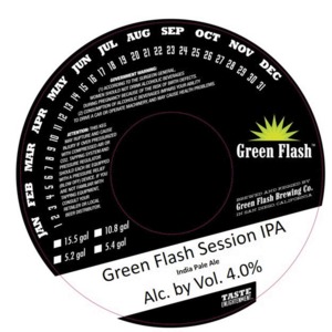 Green Flash Brewing Company Green Flash Session IPA July 2014