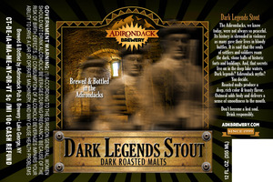 Adirondack Brewery Dark Legends Stout July 2014