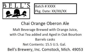 Bell's Chai Orange Oberon Ale July 2014