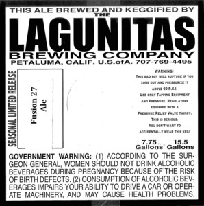 The Lagunitas Brewing Company Fusion 27 July 2014