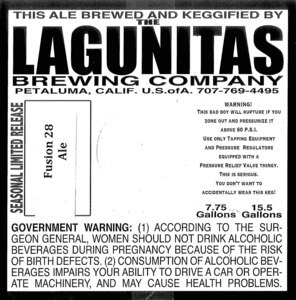 The Lagunitas Brewing Company Fusion 28 July 2014