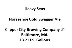 Heavy Seas Horseshoe Gold Swagger Ale July 2014