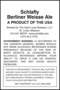 Schlafly Berliner Weisse July 2014