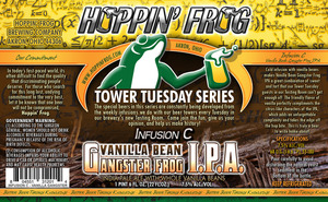 Hoppin' Frog Vanilla Bean Gangster Frog IPA July 2014