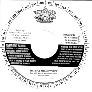Lost Coast Brewery Monster Melon Wheat July 2014