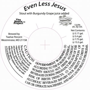Stillwater Artisanal Even Less Jesus
