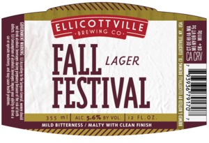 Ellicottville Brewing Company Fall Festival Lager July 2014