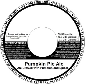 Greenpoint Beer Works Pumpkin Pie Ale