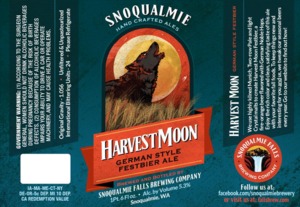 Snoqualmie Falls Brewing Company Harvest Moon August 2014