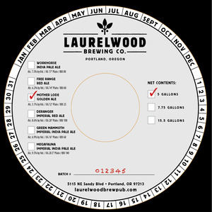 Laurelwood Brewing Co. Mother Lode Golden Ale July 2014