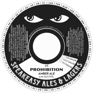 Speakeasy Ales & Lagers Prohibition Amber