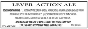 Von Scheidt Brewing Company Lever Action