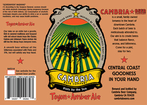 Toyon Amber Ale July 2014