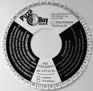 Pizza Boy Brewing Co. Zesty Enterprise