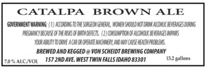 Von Scheidt Brewing Company Catalpa Brown Ale