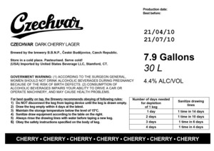 Czechvar Dark Cherry Lager July 2014