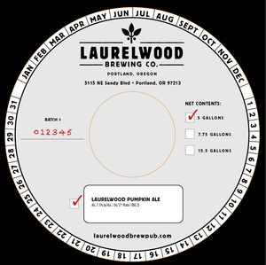 Laurelwood Brewing Co. Laurelwood Pumpkin Ale July 2014