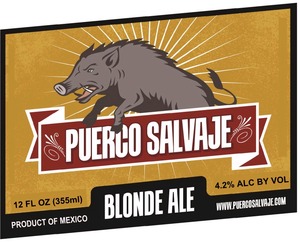 Puerco Salvaje Blond Ale July 2014