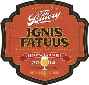 The Bruery Ignis Fatuus