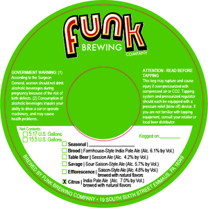 Funk Brewing Company Citrus