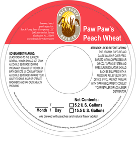 Back Forty Beer Company Paw Paw's Peach Wheat