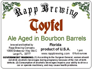 Rapp Brewing Company Toyfel July 2014