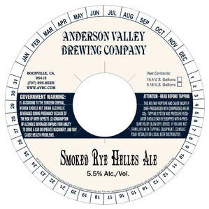 Anderson Valley Brewing Companya Smoked Rye Helles