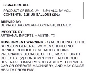 De Proef Brouwerij Signature Ale July 2014