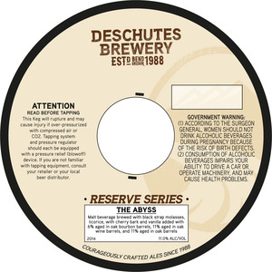 Deschutes Brewery The Abyss August 2014