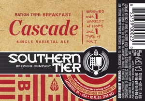 Southern Tier Brewing Company Cascade August 2014