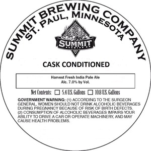 Summit Brewing Company Harvest Fresh August 2014