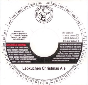 Atwater Brewery Lebkuchen Christmas August 2014