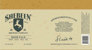 Shebeen Brewing Company Irish Pale August 2014