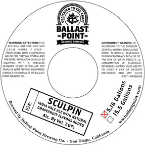 Ballast Point Sculpin August 2014